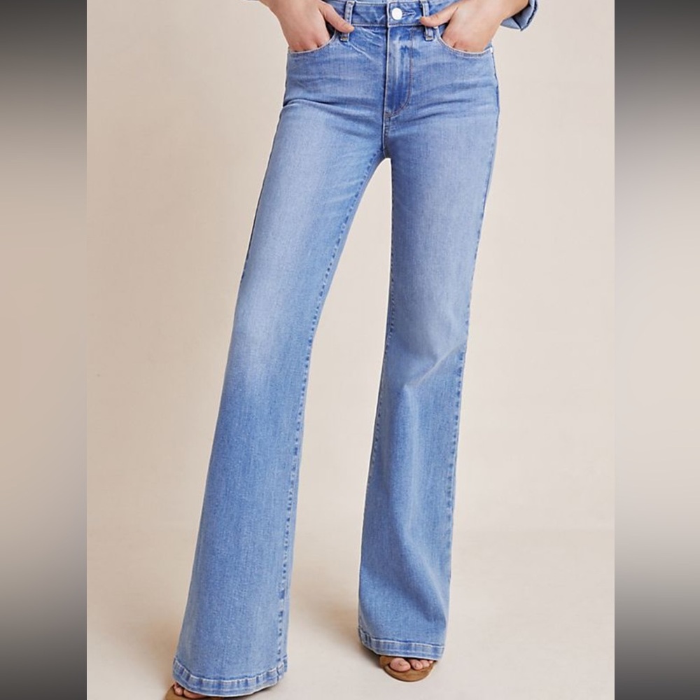 PAIGE Genevieve Flare Wide Leg Jeans 25